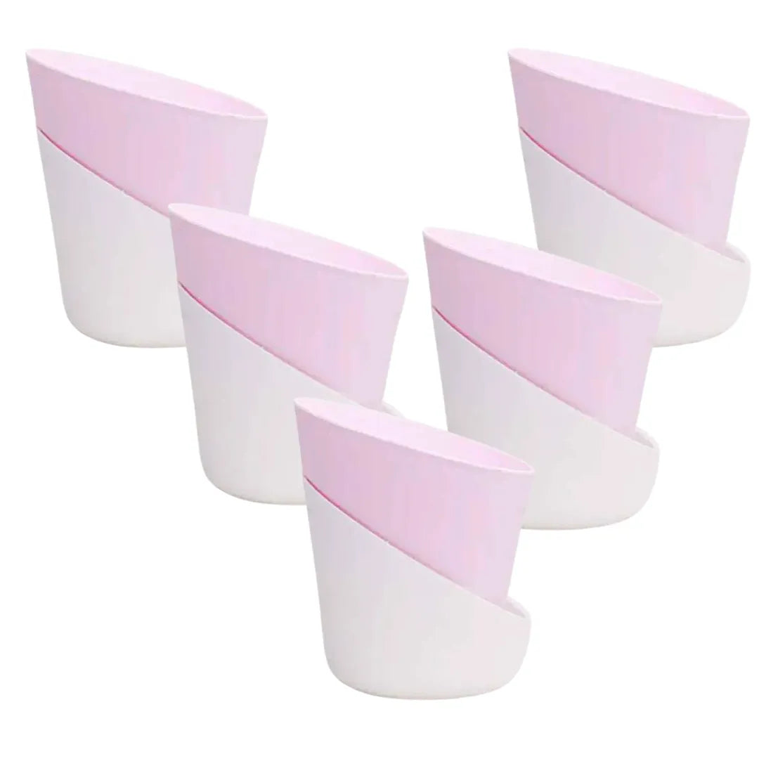 Buy Harshdeep Premium Atlantis (Pastel Pink & White) - Planter "Set of 5) Online at Lalitenterprise
