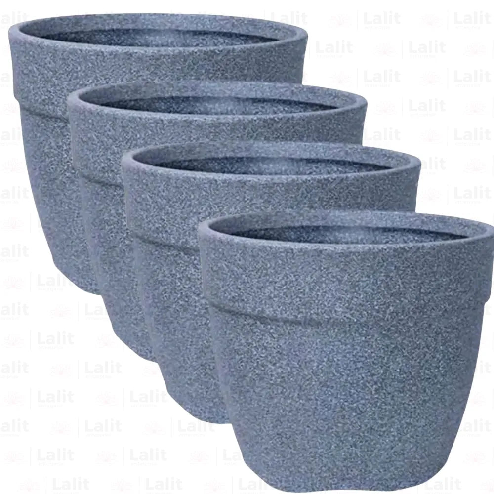 Buy Harshdeep Premium Barca 40 Round Grey Stone (Set of 40) - Planter Online at Lalitenterprise
