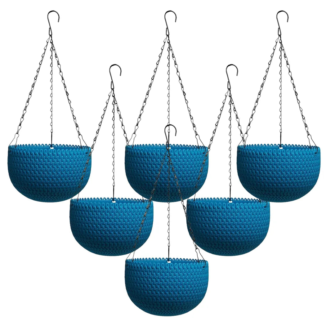 Buy Harshdeep Capri Hanging Blue - Planter (Set of 6) Online at Lalitenterprise