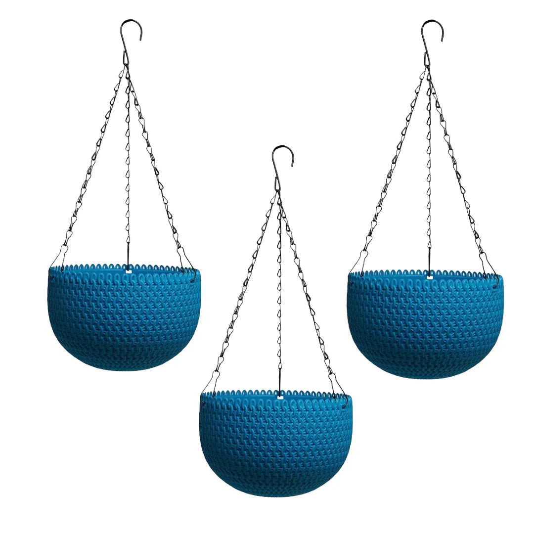 Buy Harshdeep Capri Hanging Blue - Planter (Set of 3) Online at Lalitenterprise