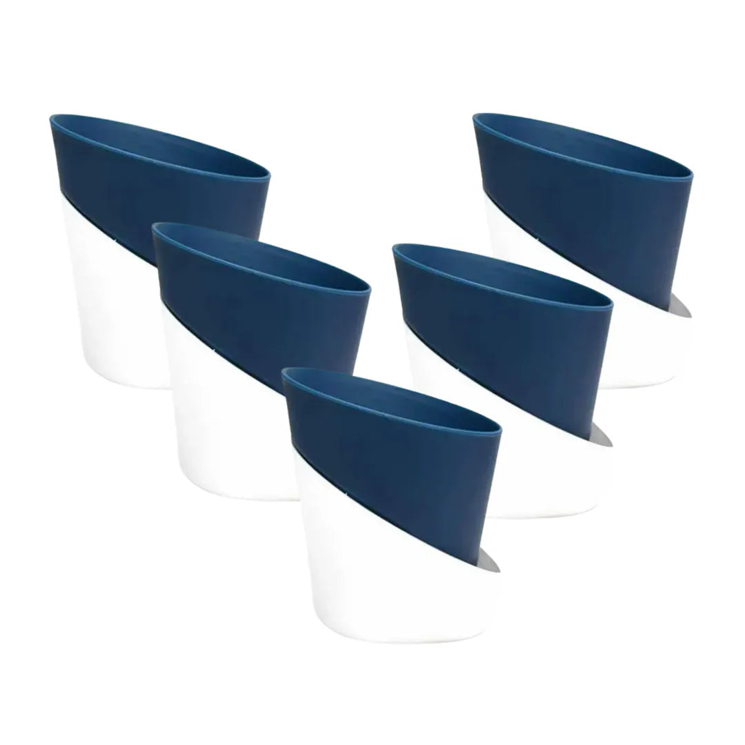 Buy Harshdeep Premium Atlantis (Midnight Blue & White) - Planter "Set of 5) Online at Lalitenterprise