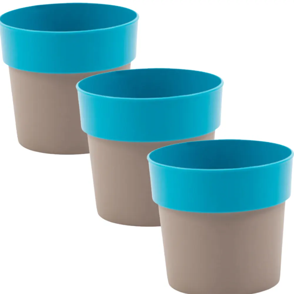 Buy Harshdeep Premium Arty 10 "Mocca & Blue" - Planter (Set of 3) Online at Lalitenterprise