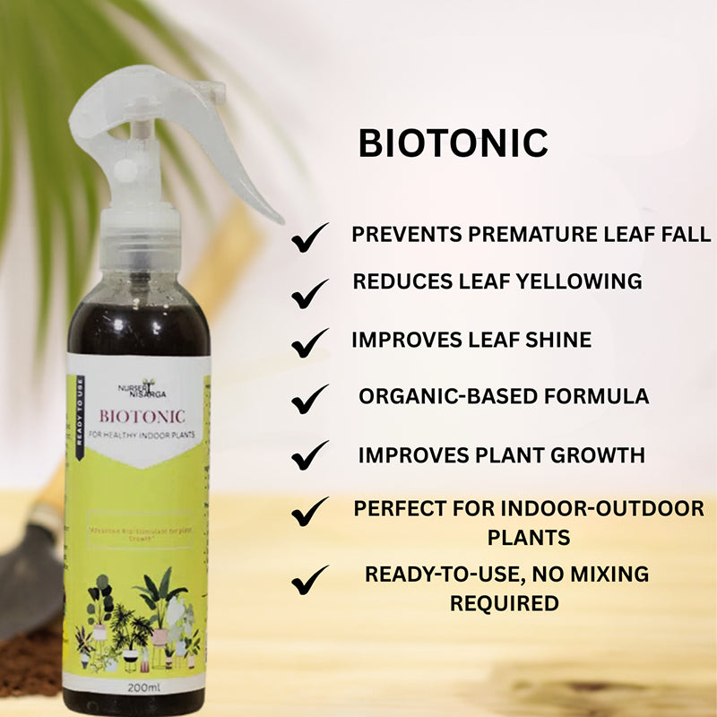 Buy Biotonic, Indoor Plant Booster (Ready to use) Liquid Fertilizer - Spray 200ml Online at Lalitenterprise