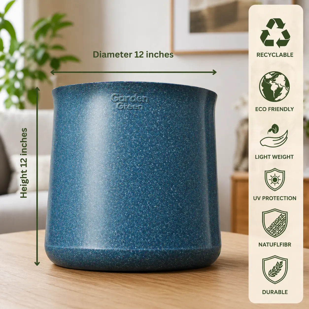Buy Garden Green DTR Rotomold Stone Finish - Planter Online at Lalitenterprise