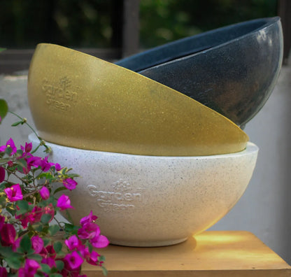 Buy Garden Green "Lotus Bowl" LTS Rotomold Stone Finish - Planter Online at Lalitenterprise