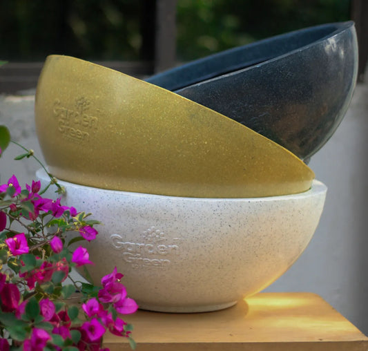 Buy Garden Green "Lotus Bowl" LTS Rotomold Stone Finish - Planter Online at Lalitenterprise
