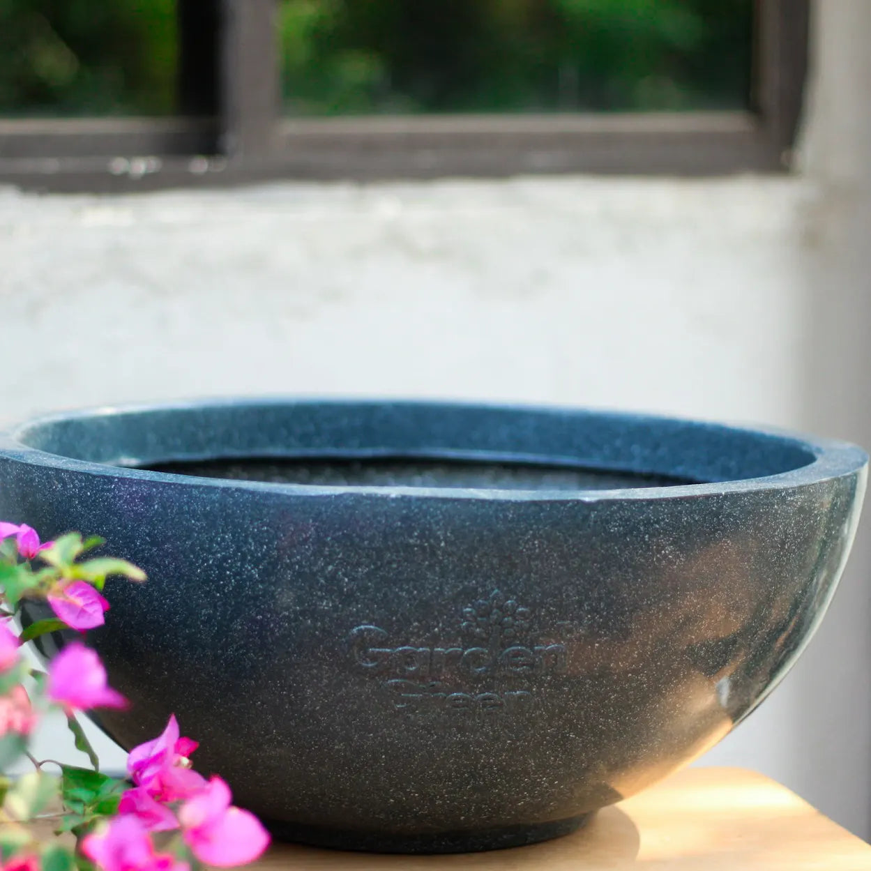Buy Garden Green "Lotus Bowl" LTS Rotomold Stone Finish - Planter Online at Lalitenterprise