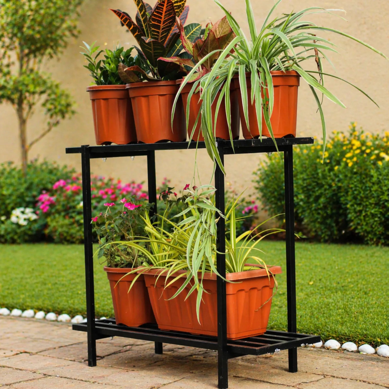 Buy Garden Green "Two-step Tall Stand" Planter Pot Stand Online at Lalitenterprise