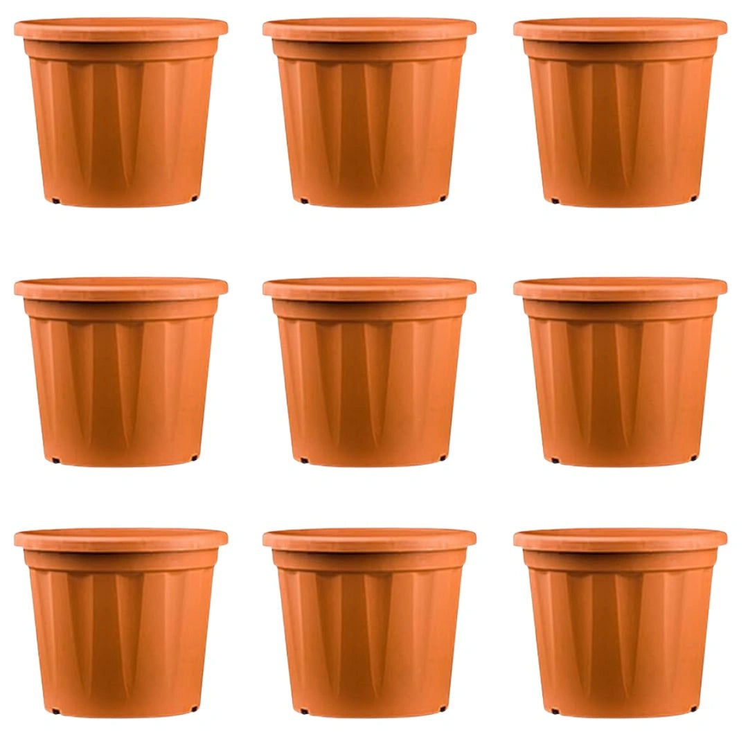 Buy Harshdeep Grow Planter "Set of 9" Terracotta Online at Lalitenterprise