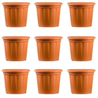 Buy Harshdeep Grow Planter "Set of 9" Terracotta Online at Lalitenterprise