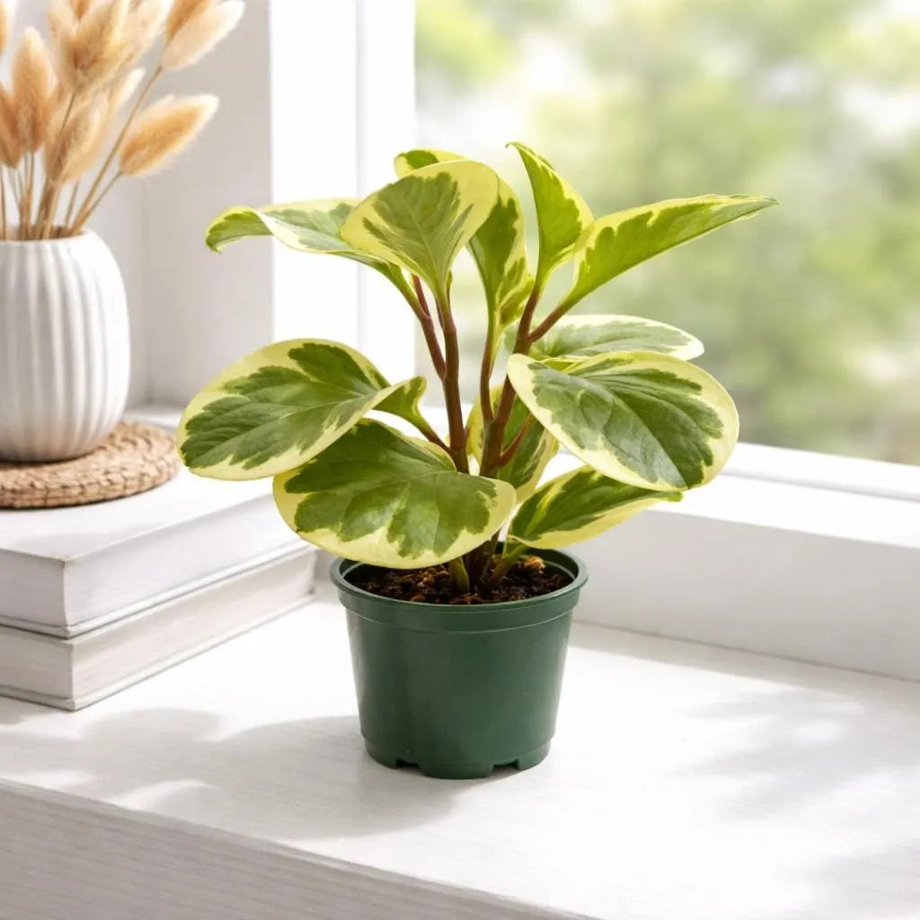 Buy Peperomia Obtusifolia "Variegata" | Variegated Baby Rubber Plant Online at Lalitenterprise