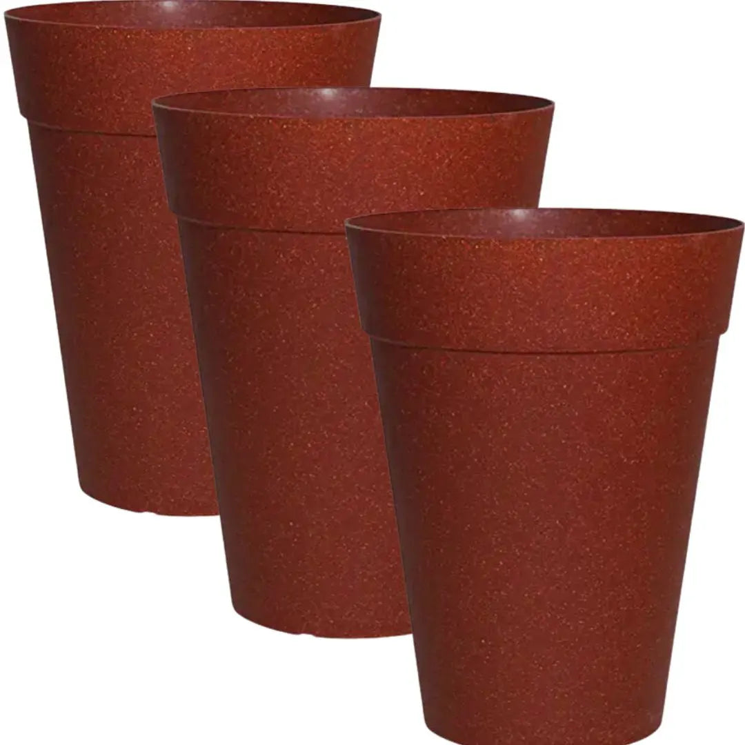 Buy Harshdeep Premium Rome Eco (Earthen Red) – Planter "Set of 3" Online at Lalitenterprise