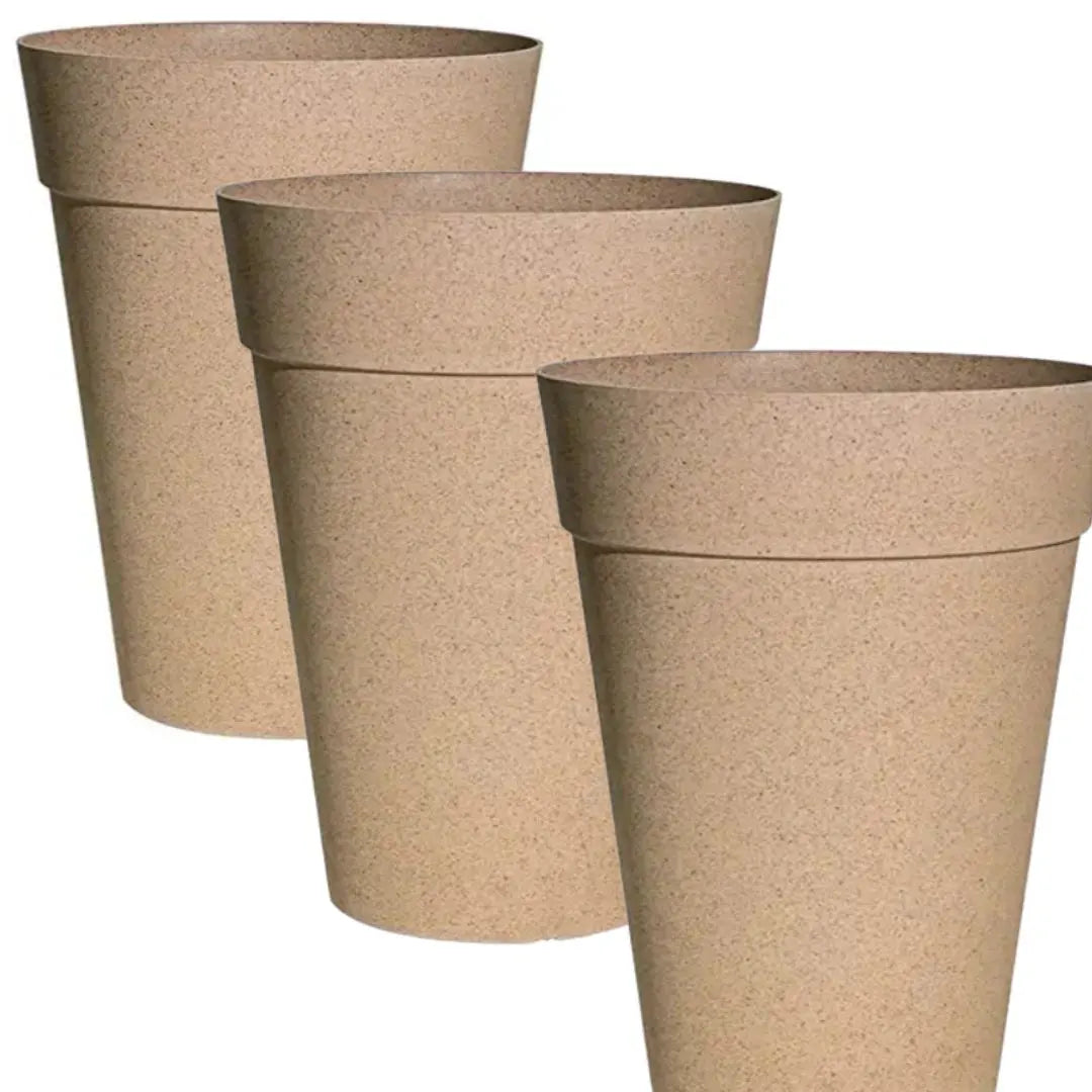 Buy Harshdeep Premium Rome Eco (Earthen Cream) – Planter "Set of 3" Online at Lalitenterprise