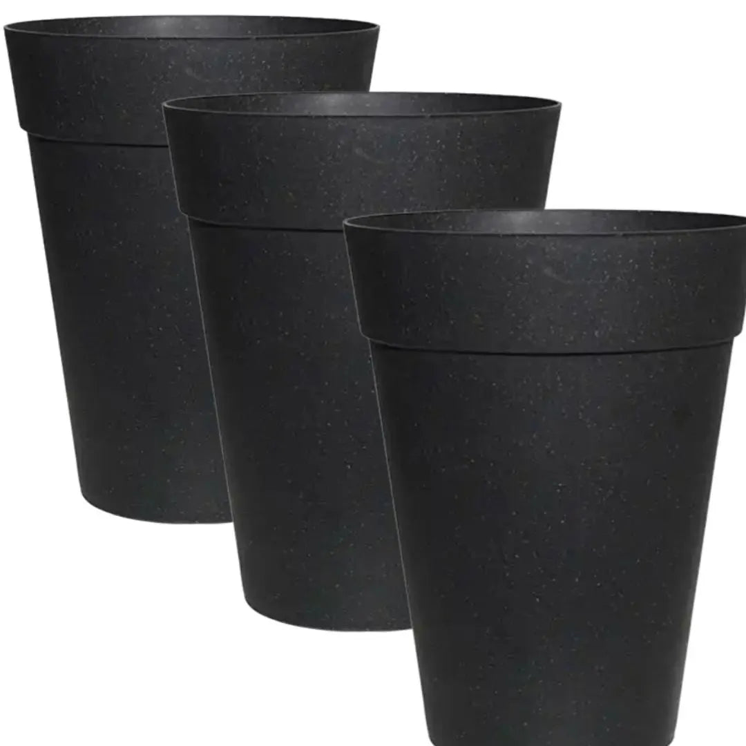 Buy Harshdeep Premium Rome Eco (Earthen Black) – Planter "Set of 3" Online at Lalitenterprise