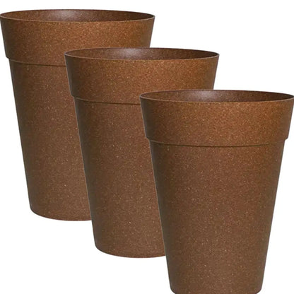 Buy Harshdeep Premium Rome Eco (Earthen Brown) – Planter "Set of 3" Online at Lalitenterprise