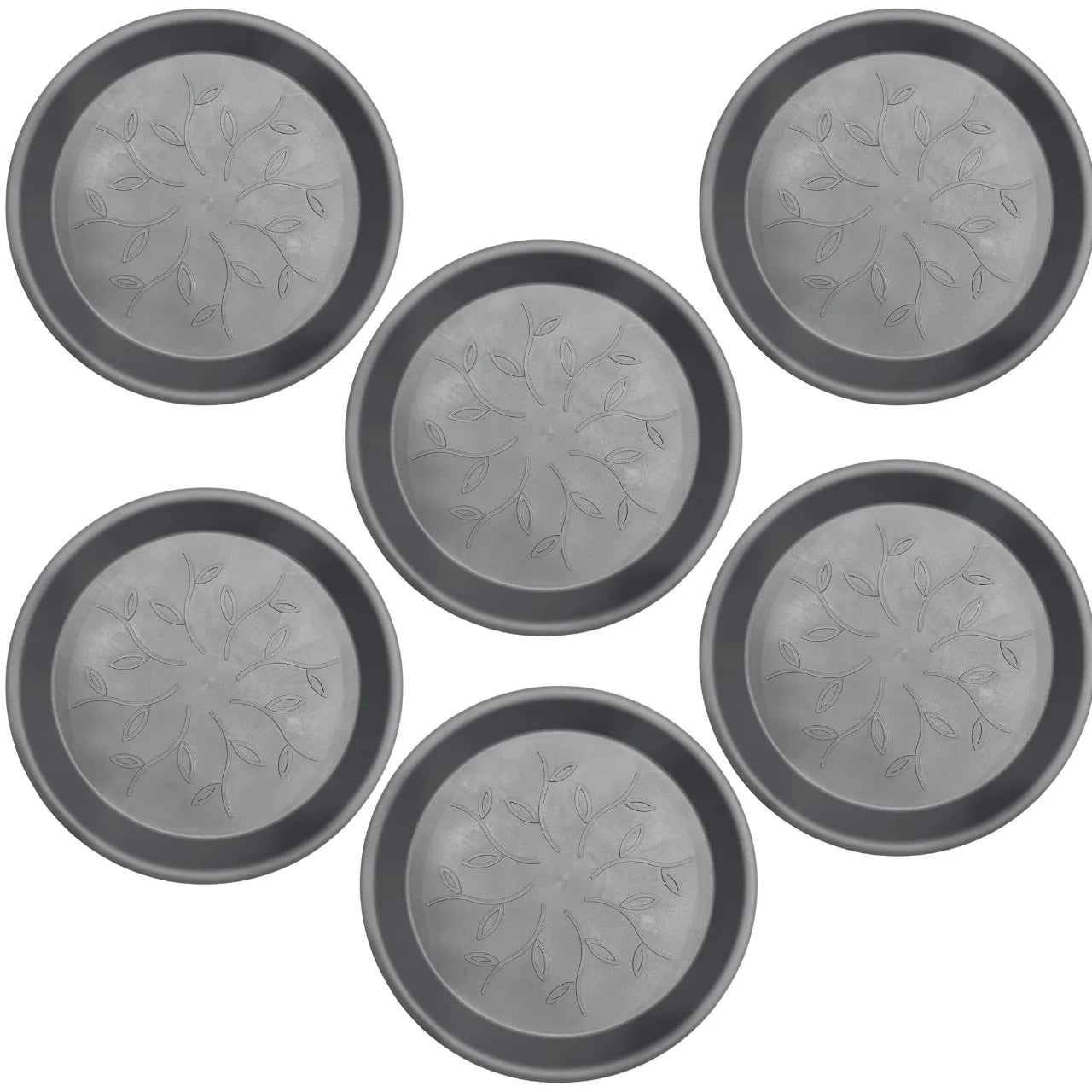 Buy Harshdeep Premium Plastic Tray (12"Inch) Grey "Set of 6" Online at Lalitenterprise