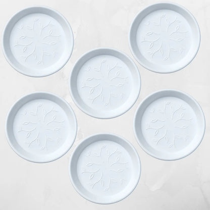 Buy Harshdeep Premium Plastic Tray (12"Inch) White "Set of 6" Online at Lalitenterprise