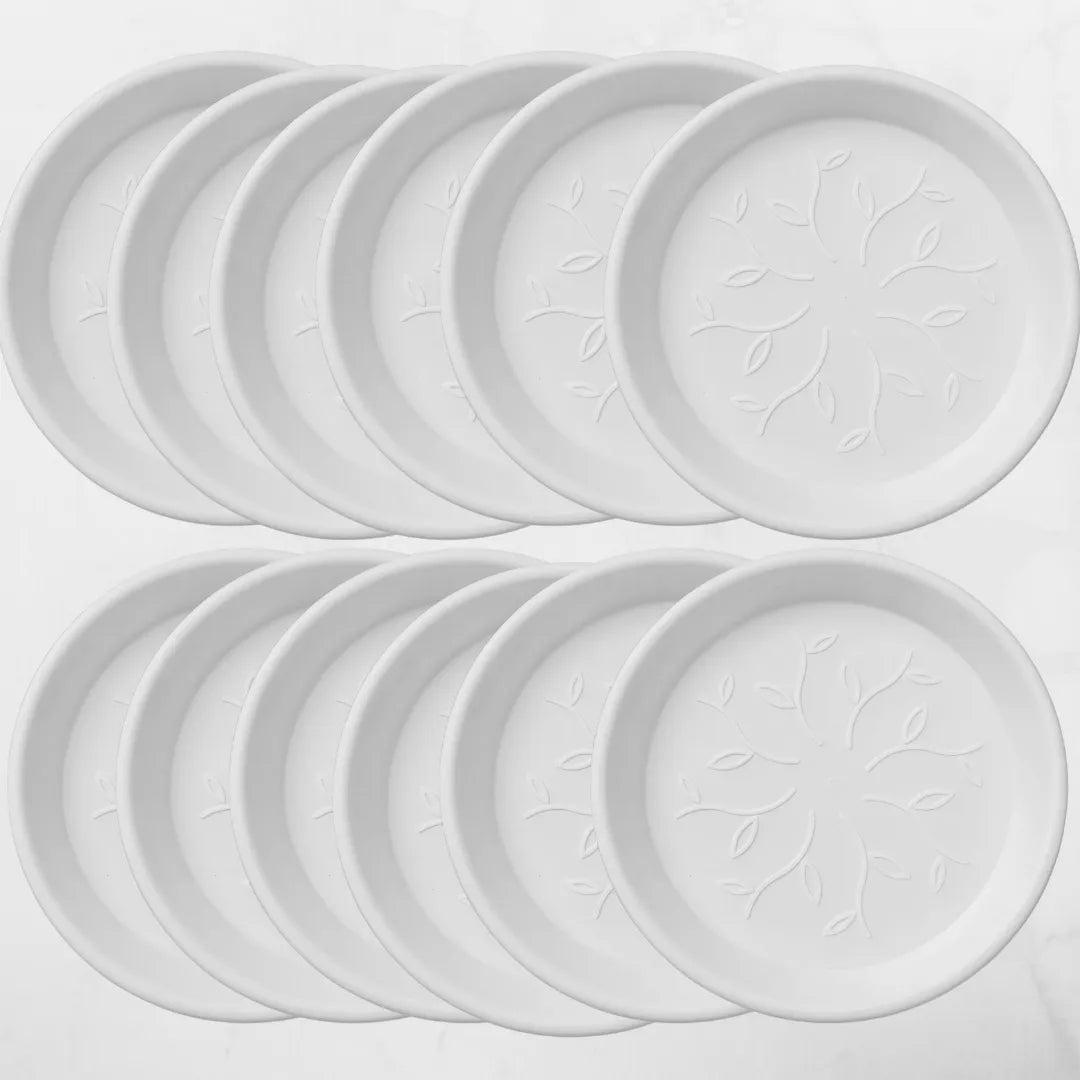 Buy Harshdeep Premium Plastic Tray (18"Inch) White "Set of 12" Online at Lalitenterprise