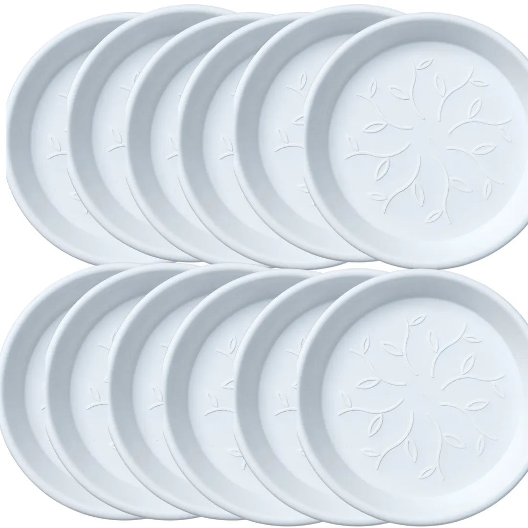 Buy Harshdeep Premium Plastic Tray (24"Inch) White "Set of 12" Online at Lalitenterprise