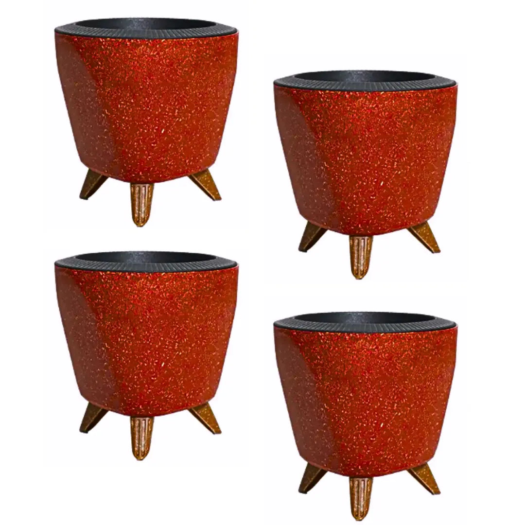 Buy Harshdeep Premium Lagos Eco (Earthen Red) - Planter "Set of 4" Online at Lalitenterprise