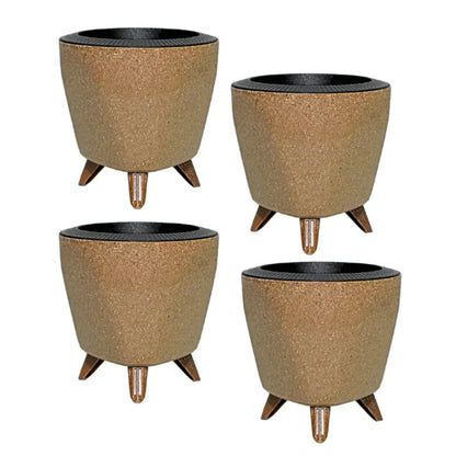 Buy Harshdeep Premium Lagos Eco (Earthen Brown) - Planter "Set of 4" Online at Lalitenterprise