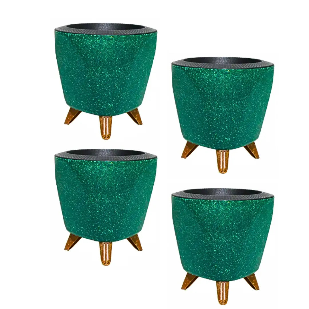 Buy Harshdeep Premium Lagos Eco (Earthen Green) - Planter "Set of 4" Online at Lalitenterprise