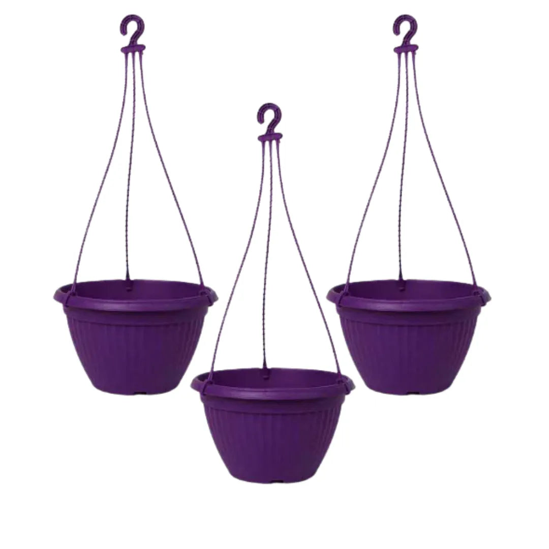 Buy Harshdeep Premium Bello Hanging Purple Planter "Set of 3" Online at Lalitenterprise