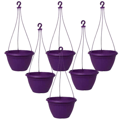 Buy Harshdeep Premium Bello Hanging Purple - Planter "Set of 6" Online at Lalitenterprise