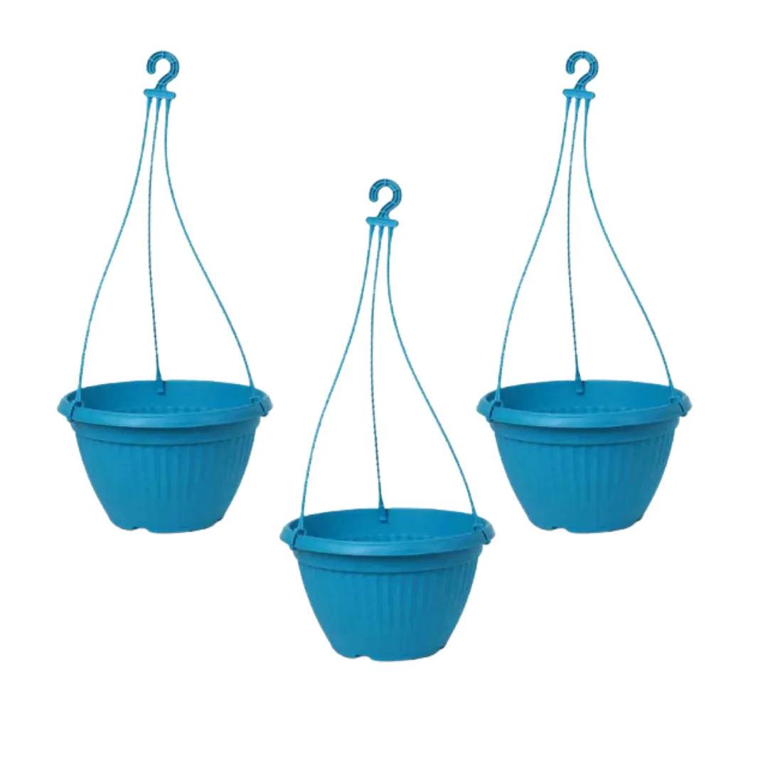 Buy Harshdeep Premium Bello Hanging Blue - Planter "Set of 3" Online at Lalitenterprise