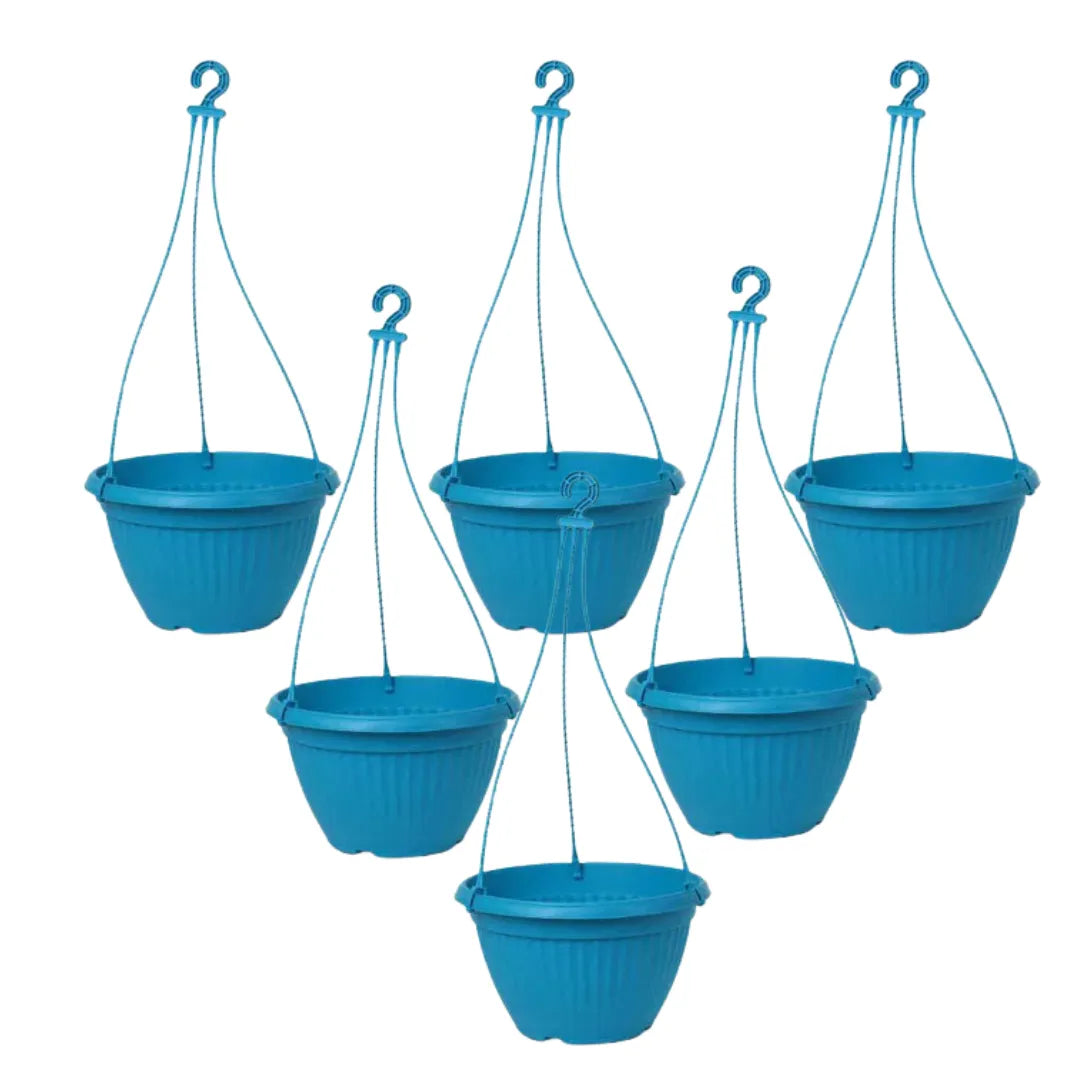 Buy Harshdeep Premium Bello Hanging Blue - Planter "Set of 6" Online at Lalitenterprise