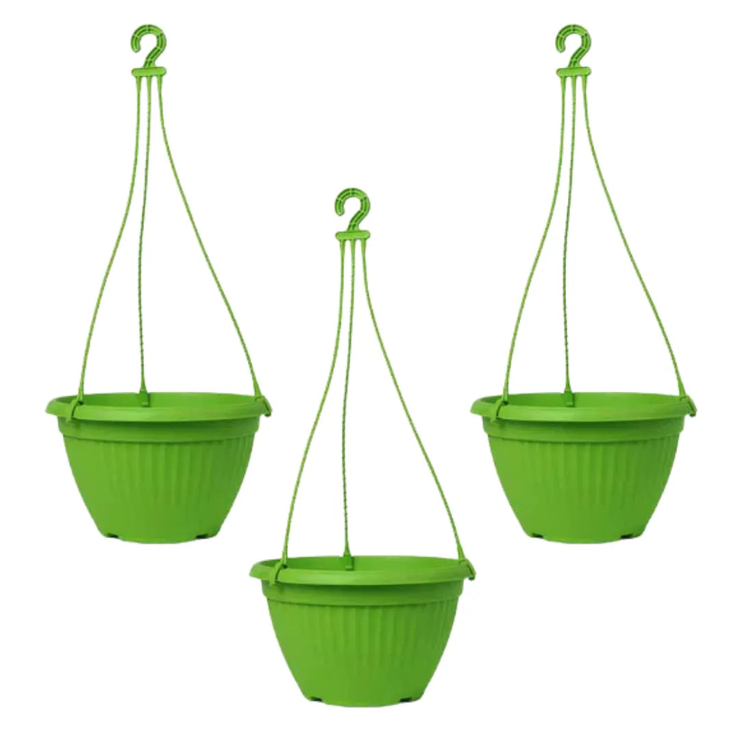 Buy Harshdeep Premium Bello Hanging Green - Planter "Set of 3" Online at Lalitenterprise