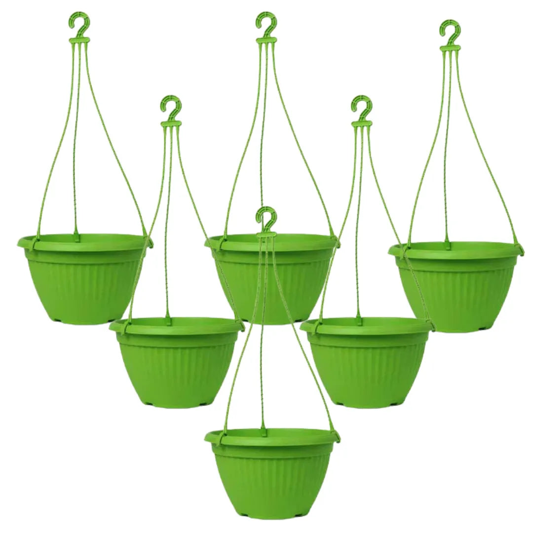 Buy Harshdeep Premium Bello Hanging Green - Planter "Set of 6" Online at Lalitenterprise