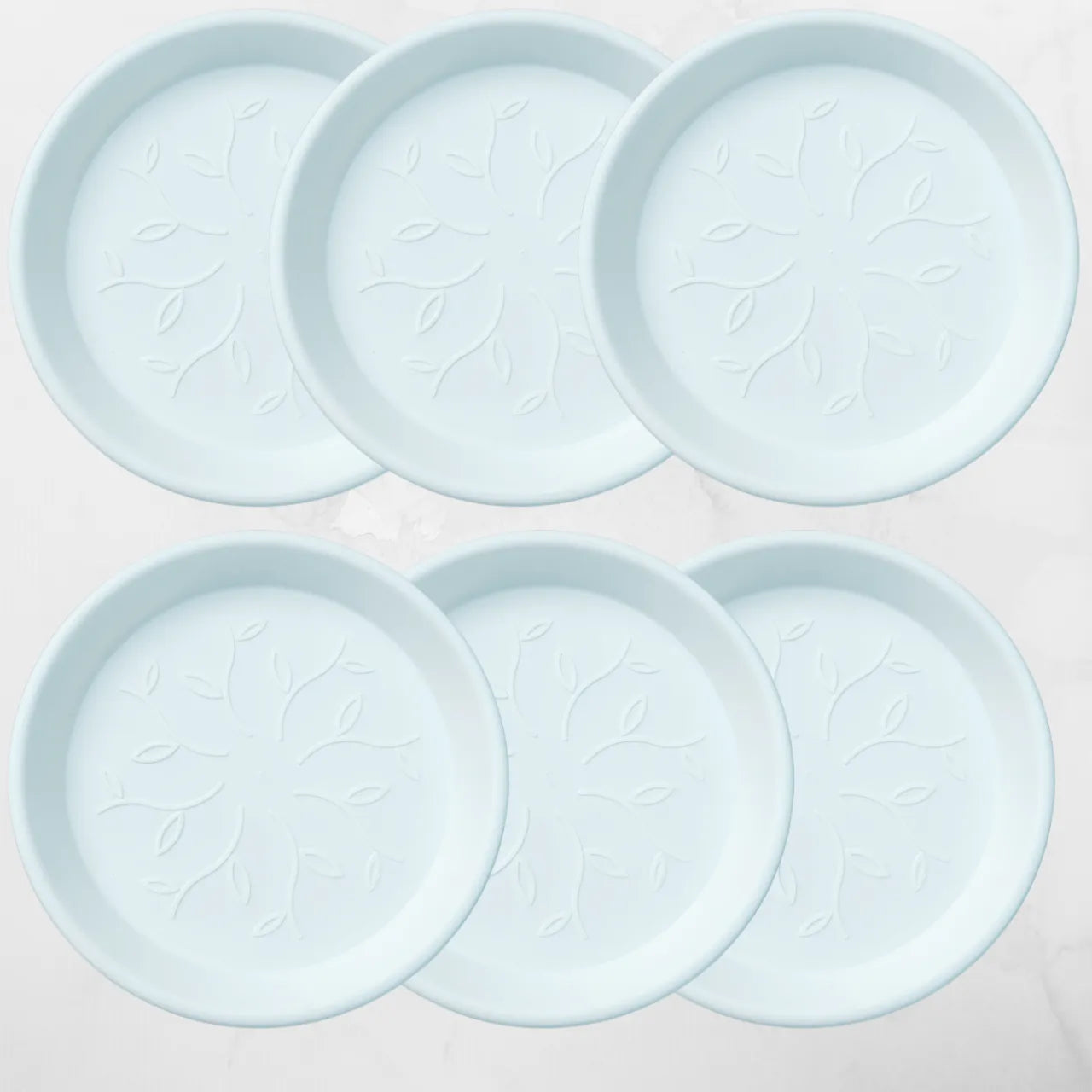 Buy Harshdeep Premium Plastic Tray (14"Inch) White "Set of 6" Online at Lalitenterprise