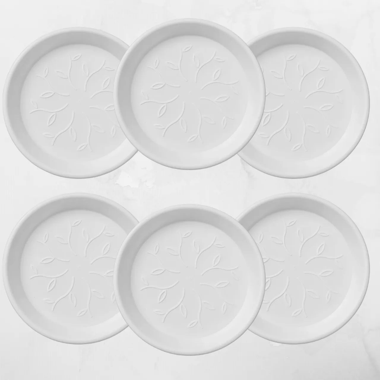 Buy Harshdeep Premium Plastic Tray (16"Inch) White "Set of 6" Online at Lalitenterprise