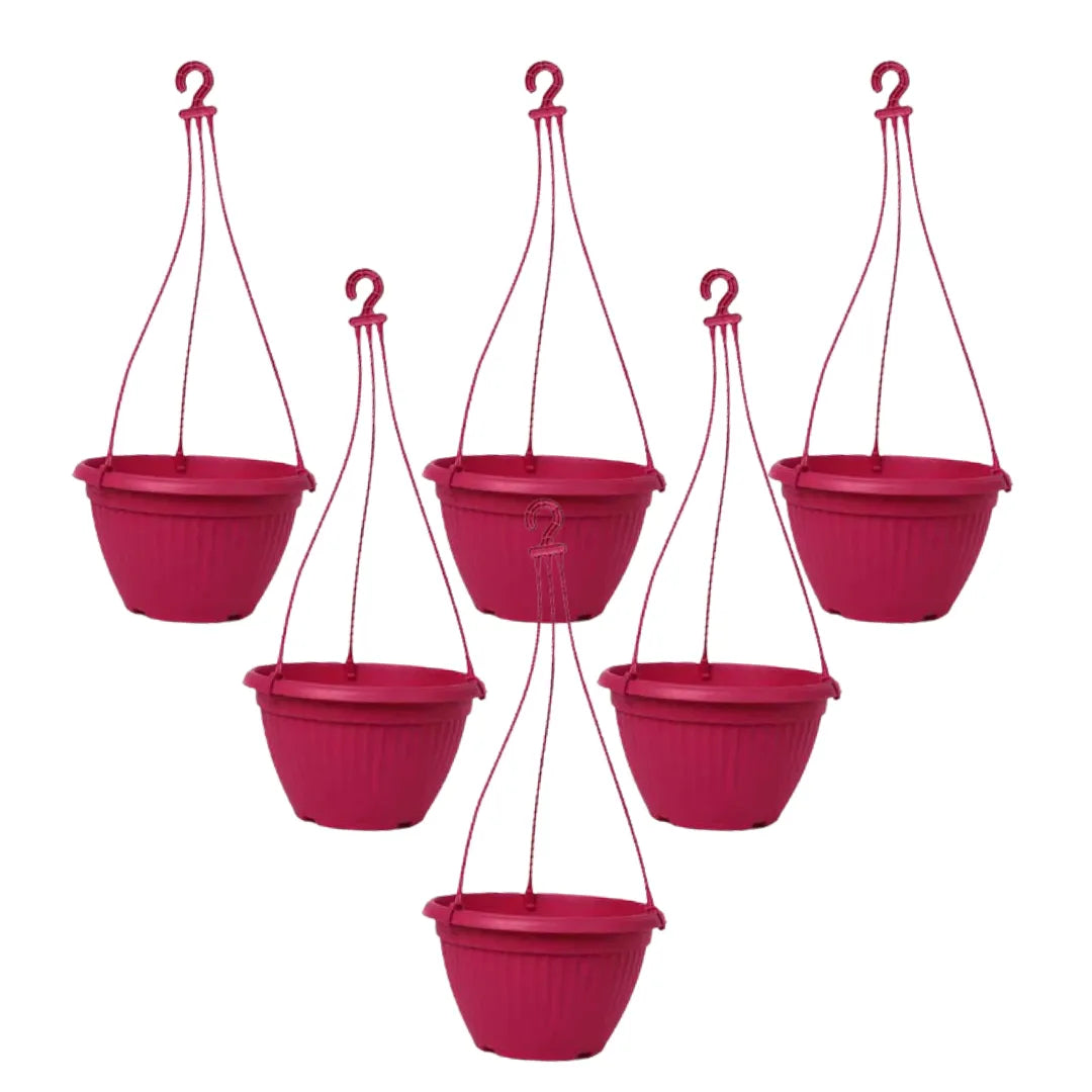 Buy Harshdeep Premium Bello Hanging Pink - Planter "Set of 6" Online at Lalitenterprise