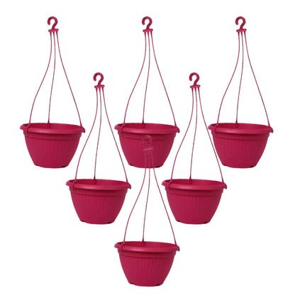 Buy Harshdeep Premium Bello Hanging Pink - Planter "Set of 6" Online at Lalitenterprise