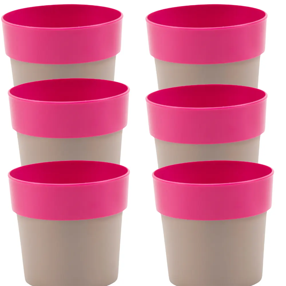 Buy Harshdeep Premium Arty 14 "Mocca & Pink" - Planter (Set of 6) Online at Lalitenterprise