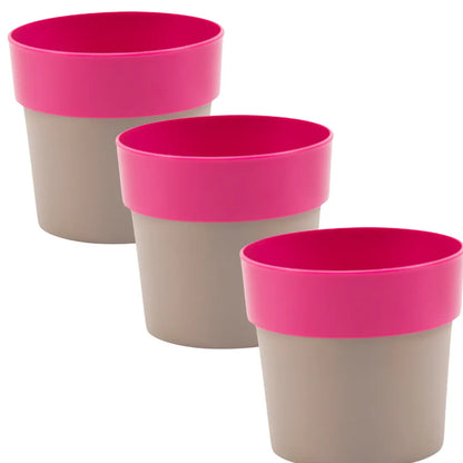 Buy Harshdeep Premium Arty 14 "Mocca & Pink" - Planter (Set of 3) Online at Lalitenterprise