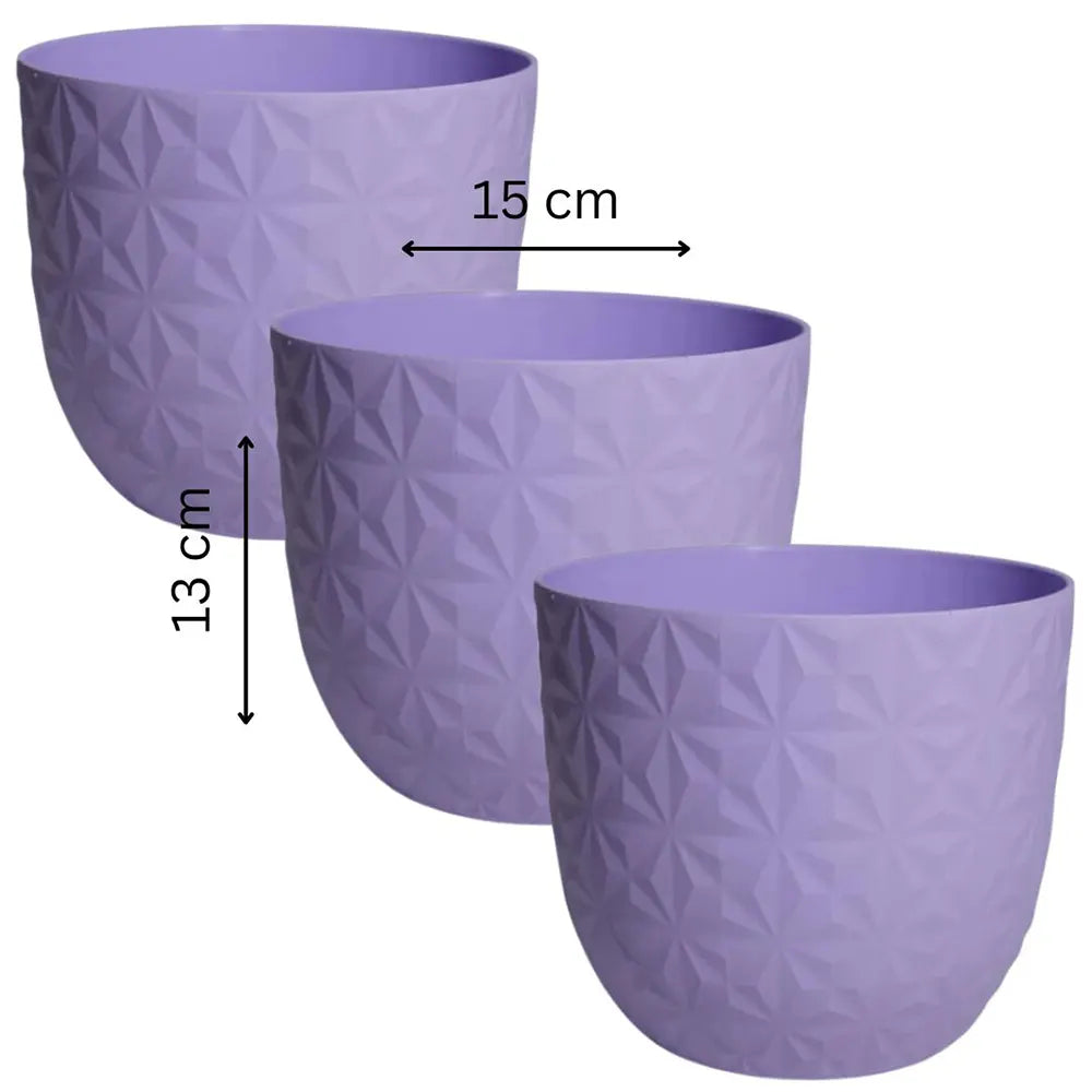 Buy Harshdeep Premium Verona "Diamond" Purple - Pot (Set of 3) Online at Lalitenterprise