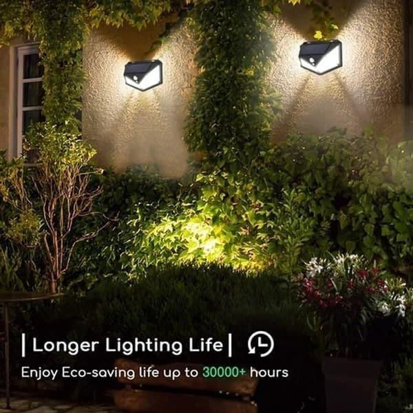 Bright Solar Wireless Security Motion Sensor 100 Led Night Light for Home and Garden ,Outdoors